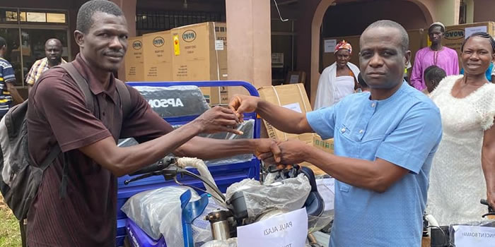 Ahafo Ano South West Assembly donates items to PWDs 2022