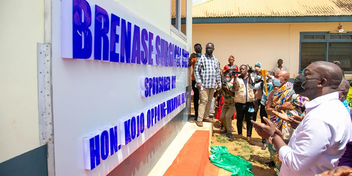 Akyemansa MP, DCE hand over new theatre to Akyem Brenase community 2021