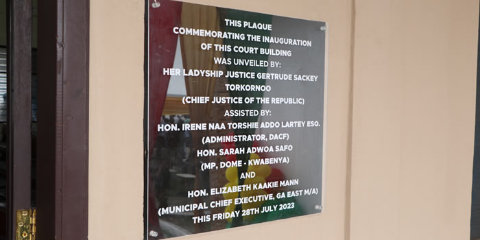 Ga East - Chief Justice Gertrude Torkornoo inaugurates Kwabenya circuit court 2023