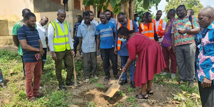 West Akim MCE cut sod for the construction of two classroom blocks 2022